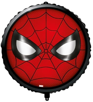 Palloncino tondo con viso spiderman 18-46cm, 1pz.