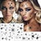 Halloween Karneval Spinnen Tattoo, 100Stk Temporäre Schwarz Spinnen Tattoos, Karneval Gesichtstattoo Spinnweben Klebetattoos für Halloween Masquerade Karneval Fasching Party