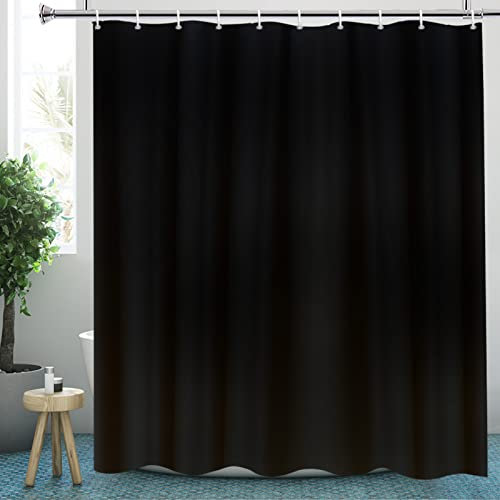 YISURE ÜBERLÄNGE Duschvorhang Schwarz Höhe 240cm für Badezimmer, Polyester Extra Groß Badvorhang Antischimmel für Zuhause, Wasserabweisend Duschvorhänge für Badewanne, Breite 200 x extra Höhe 240cm