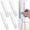 4 Pcs Power Strip Adhesive Punch-Free Socket Holder Cable Organizer Desktop Mounted Fixator Power Strip Management for Kitchen Home Office WiFi Remote Control Router Computer