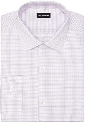 Van Heusen Herren Dress Shirt Slim Fit Ultra Wrinkle Free Flex Collar Stretch Klassisches Hemd, Flieder, 43 cm-44 cm Hals 86 cm-89 cm Ärmel