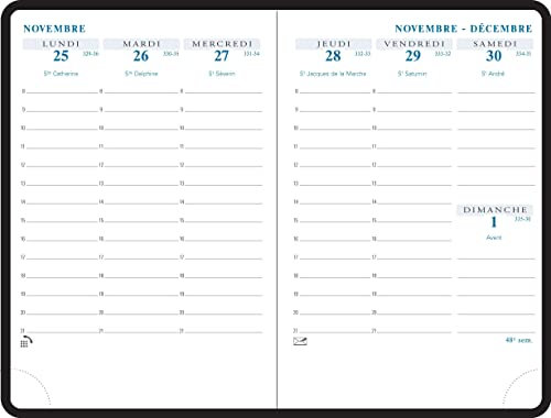 Exacompta - 150846E - Agora SAS 15 Wochenplaner - 10,5 x 15,5 cm - August 2024 bis August 2025