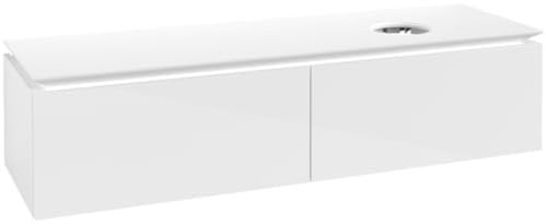 Villeroy & Boch Legato Waschtischunterschrank B597, 1600x380x500mm, Waschtisch rechts, Farbe: Glossy White