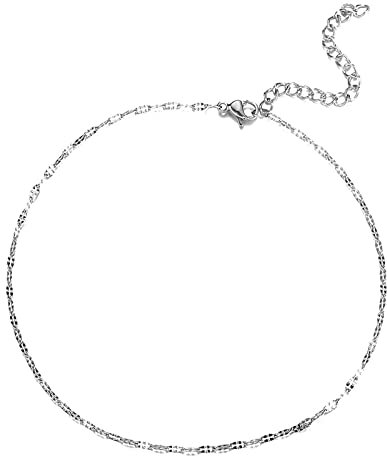 Homxi Chaine de Cheville Femme Argent,Bracelet de Cheville Chaîne Simple Bracelet de Cheville Femme 30 CM Chaine de Cheville Acier Inoxydable