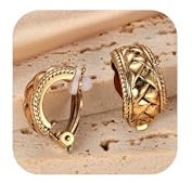 HolidayQbee Damen Gold Vintage Ohrclips Clip Ohrringe – Hypoallergen, Nicht Verblasst, Eleganter Schmuck, Langlebig & Stilvoll, Geschenkidee für Frauen