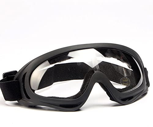 Safety Goggles Wraparound UV Protection Fit Over Glasses, Anti Fog Sealed Goggles with Clear Vented Lens for Lab, Welding, DIY, Construction, Skiing, Cycing Sports - Transparent