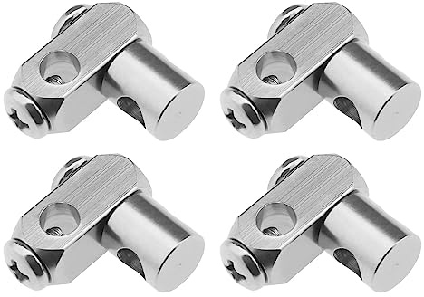Lot de 4 raccords de rechange en laiton chromé pour évier de salle de bain jusqu'à 5 mm de diamètre
