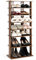 GIANTEX Schuhregal schmal und hoch, Schuhschrank Regal Holz 8 Ebenen, Schuhständer Schuhablage vertikal, Schuh-Organizer platzsparend, Holzregal Standregal Lagerregal Eckregal Rustikalbraun