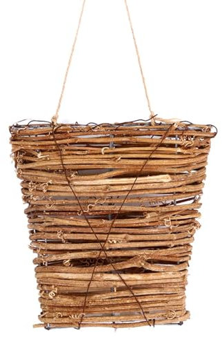 Baoblaze Korb mit Frühlingsblumen, Blumen-Tür-Hängekorb für die Haustür, Rattan, Frühling, künstlicher Hängekorb für Wandveranda