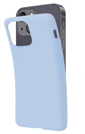 SBS Schutzhülle für iPhone 13 Hellblau Cement Pantone 2127 C, weiche und Flexible Schutzhülle, Kratzfest, dünn, bequem, in der Tasche, kompatibel mit kabellosem Laden