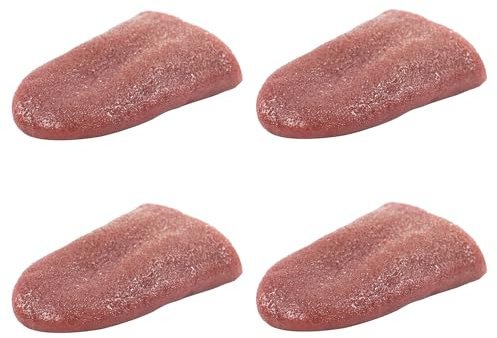 MAXQUU Vier Gefälschte Zungen, Halloween Gefälschte Zungen, Künstliche Zungen Requisiten Mit Elastischen Und Ausziehbaren Magier Gefälschte Zungen Halloween Gefälschte Zungen Requisiten