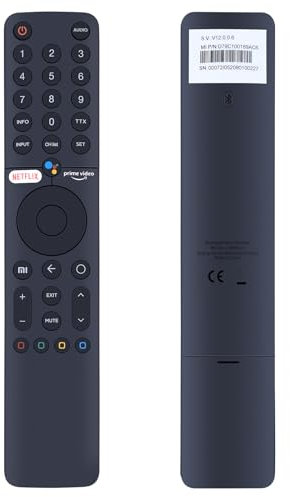 TCNOUMT XMRM-19 Télécommande vocale Bluetooth pour Xiaomi Android TV MI TV P1 32 43 55 MI TV Q1 75 L32M6-6AEU L43M6-6AEU L50M6-6AEU L55M6-6AEU L55M6-6ESG L75M6-ESG