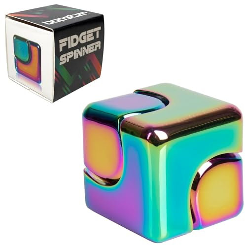 Anti Stress Fidget Spinner Metallo Hand Spinner Giocattoli da Ufficio Giocattoli Sensoriali Sollievo Anti Stress Adulto, Anti Stress Bambino Fidget Toy ADD Autismo - Iridescente
