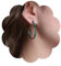 Aneneiceera Vintage Emaillierte Grüne Reifen Ohrringe - Verdrehte Baumeln, Dünne Huggie, Retro Tropfen Schmuck Für Frauen Und Mädchen