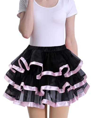 Jupe en tulle pour femme - Jupe tutu des années 50 - Rockabilly vintage - Jupon court - Ballet bouffant - Mini jupe de danse - Jupe tutu - Jupe festive - Costume de carnaval - Robe de danse - Robe de