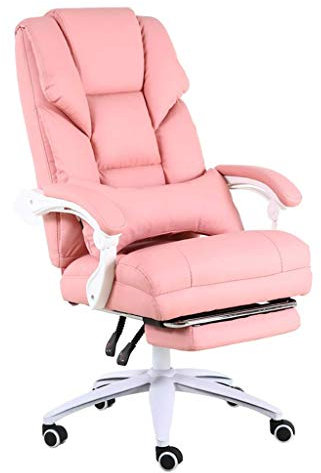 Computerstuhl, Bürostuhl, Chefsstuhl, Schlafzimmer, Massagesessel, Wohnzimmer, Sitz, Konferenzstuhl, Rosa, 70 x 70 x 125 cm