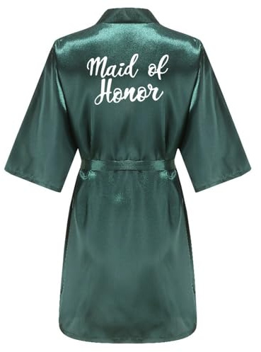 JPHCHSC Damen Brautjungfern Roben Kimono Badmantel Braut Maid of Honor Mother Sister Robe für Hochzeit Party Pool Party und Pajama Party 088
