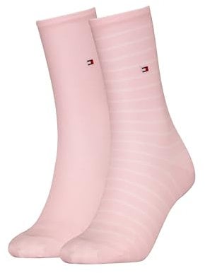8719965009202 Petites Rayures Classic Sock, Rose Clair, 39-42 (Lot de 2) Femmes