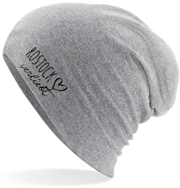 Huuraa Mütze Rostock verliebt Geschenk Heather Grey Rostock Accessoire