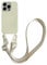 CQUUKOI for iPhone 12 Pro Max,Crossbody Phone Case with Shoulder Strap Soft Silicone Case with Adjustable Lanyard Cute Cool Wireless Charging Shockproof Protector Women White