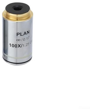 Mikroskop-Objektivlinse 4X/10X/20X/40X/60X/100X, klares Bild, 195 achromatische Linse (100X)