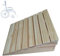 IMUNKT Massivholz Türschwellenrampe, Rollstuhlrampe 7-15cm Hoch Bordsteinkanten Rampe, Tragbare Leichte Schwellenrampe, Auffahrkeile Für Tür, Stufen, Garage(39 * 35 * 15cm)