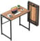 GreenForest Klapptisch, ohne Montage, 80 cm, kleiner Schreibtisch für kleine Räume, Computertisch für Zuhause, Büro, platzsparend, faltbarer Tisch, Arbeitszimmer, Schreibtisch, Walnuss