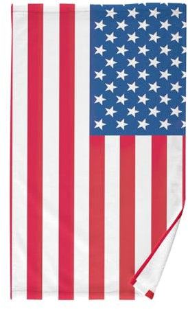 CHIFIGNO Handtücher mit amerikanischer USA-Flagge, dekorative Gäste-Badezimmer-Handtücher für Badezimmer, Küche, Hotel, Spa, saugfähige Küchentücher, Waschlappen, 40,6 x 71,1 cm