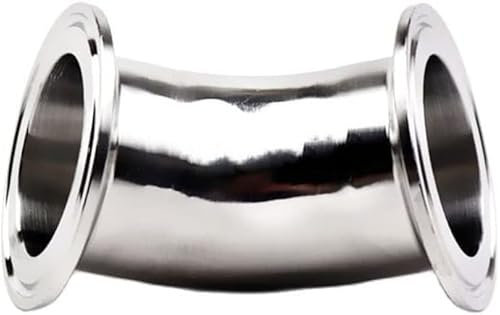 Winkelverbinder Rohrverschraubung, 1 Stück 45-Grad-Sanitärschweißbogen, 3/4-4 Tri-Clamp 1,5 2 2,5 3 3,5 4 Rohrverschraubungsverbinder/57 mm * Zwinge 77,5