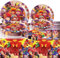 51PCS Vajilla De Fiesta, Cumpleaños Vajilla, Vajilla De Fiesta Incluye Platos,Servilletas, Mantel Vasos De Papel Theme Party Decoration