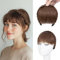 S-noilite Stirnband mit Pony Fransen, Front Haar Pony Perücken Stirnband, Synthetische geflochtene Stirnband Perücke Haarverlängerungen Haarteil,Hellbraun