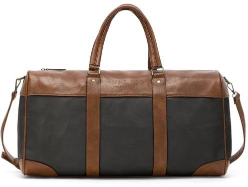 Herling Bolso de Viaje Paxton Vintage para Hombre/Mujer Cuero PU (Anthracite Grey)