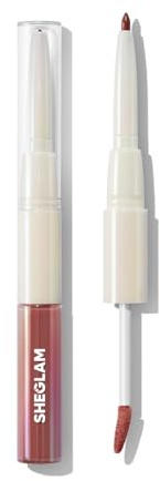 SHEGLAM 2-In-1 Lip Rules Liner & Gloss Pen Long Lasting Plumping Perfect Lip Combo Makeup Set-Play Fair
