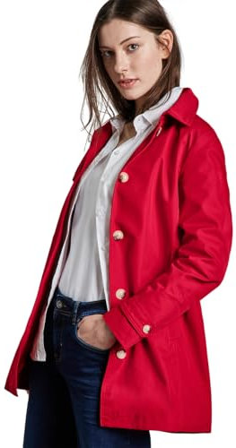 STREET ONE Damen A101213 Trenchcoat, Strong Red, 38 EU