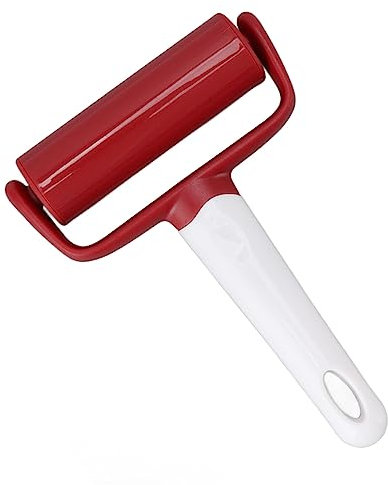 Small Plastic Rolling Pin Prevent Slip Hangable T Type Dough Roller for Pizza Pie Crust, [One Handed ] for Home Kitchen Baking