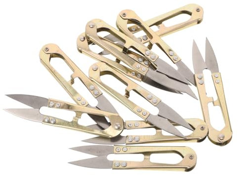 Tofficu 10st Schere Stofffadenschneider Fadenschneider Zum Nähen Nähfadenabschneider Nähschneider Fadenzange Zum Nähen Fadenschneider Aus Metall Möbeltrimmer Nähzange Eisen Golden