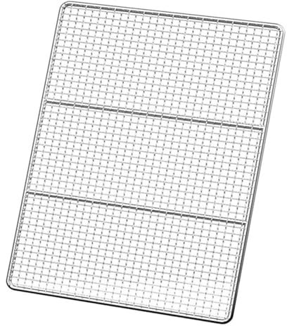 Griglia rettangolare per barbecue, 5060 cm, in acciaio inox, multiuso, griglia per barbecue da campeggio, griglia per braciere da campeggio, griglia per costolette, manzo, pollo, verdure