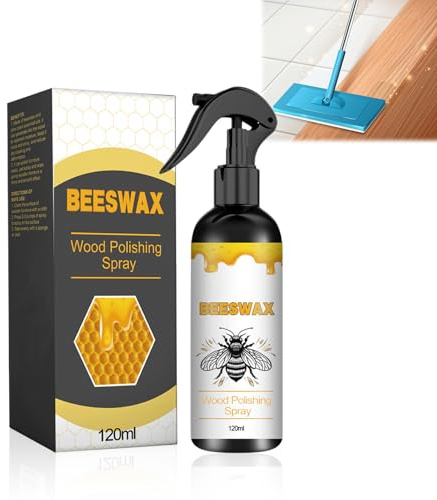 Bienenwachs Möbelpolitur, Natürliches Mikromolekularisiertes Bienenwachsspray, Natürliche Holzöl farblos für Möbelpflege & Holzschutz, 120ML
