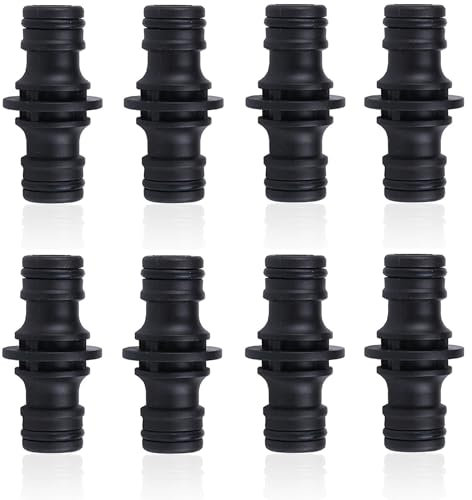 Amllaing 8 Piezas Acoplamiento para Manguera de Jardín, Acoplamiento de Manguera de Doble Enchufe de 1/2, Extensor Conectores de Manguera Doble Macho, para jardín y casa Manguera