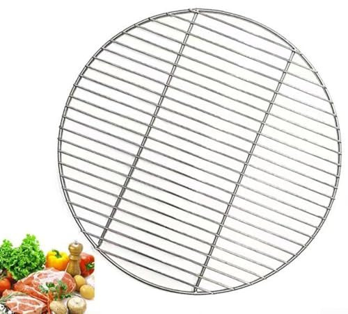 EHOTER Grille ronde en acier inoxydable pour barbecue, camping, cuisson en maille, 30 cm/35 cm/40 cm de diamètre, construction soudée durable, chauffage uniforme (30 cm)