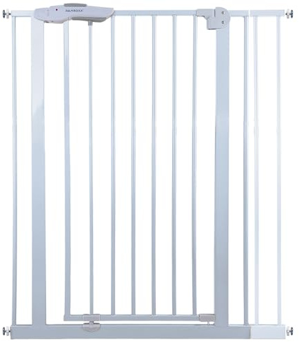 RAMROXX 85-95cm Treppenschutzgitter Türgitter Weiß Kindersicherung 110cm Hoch