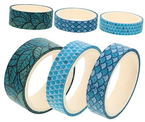 HORIALENCE 6 Rollen Washi Tape Japanisches Papierklebeband Dekoratives Klebeband für Selbstgemacht Scrapbooking Journaling Mehrzweck Design Farbvielfalt