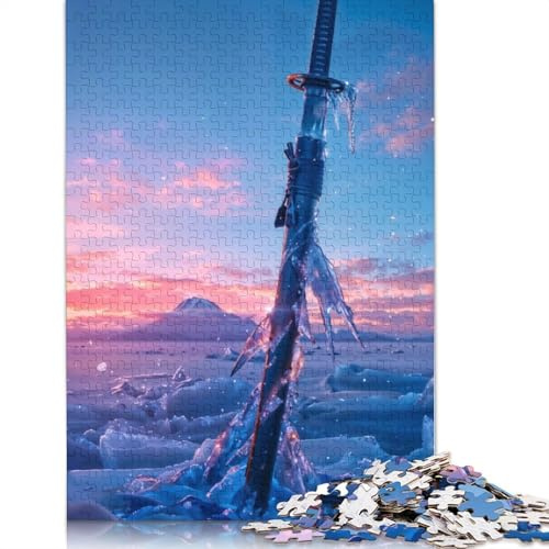 Frozen Katana Puzzle für Erwachsene, 1000 Teile, aus Papier, Lernspiel für Erwachsene, 1000 Teile (38 x 26 cm)