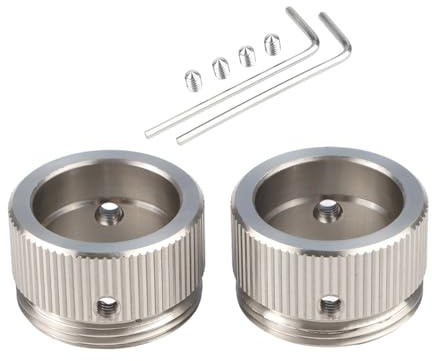 FUBESK 2 Sets Radiator Valve Adapters, 304 Stainless Steel M30 x 15 Thread for RA Rav Valve with Fasteners and L-Wrench