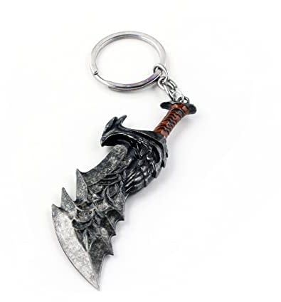 BellaBlend GOW Ragnarok Schlüsselanhänger – Kratos Blades of Chaos Cosplay Metall-Schlüsselanhänger für Männer und Teenager (Blades of Chaos Schlüsselanhänger)