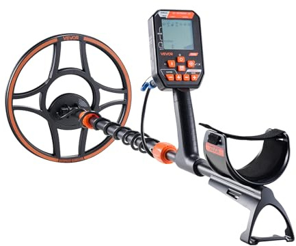 VEVOR Metal Detector Impermeabile IP68 Kit Rilevatore d'Oro per Adulti con Display con Cuffie Wireless 7 Modalità Asta Lunghezza Regolabile Profondità Rilevamento 304,8 mm Ricerca Metalli Oro