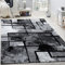 Paco Home Teppich Wohnzimmer Modern Kurzflor Abstrakt Gemälde Optik Schwarz Grau Anthrazit, Grösse:120x170 cm
