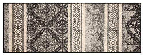 Zala Living Vibe Läufer – Küchenläufer Rutschfest Teppichläufer Flachgewebe Kurzflor Teppich Küchenteppich Waschbar „Holiday“ für Flur, Küche, Wohnzimmer, Badezimmer, Bad – Grau, 180x67cm