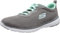 Skechers Femme Flex Appeal 3.0-First Insight Baskets, Gris (Gray Mesh/Mint Trim Gymn), 36.5 EU