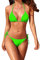Tainehs Damen Sexy Neckholder Tanga Bikini Krawatte Zwei Seiten Unterteil Triangel Bikini Badeanzüge, Grün, Large